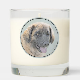 Leonberger Painting - Cute Original Dog Art Scented Candle
