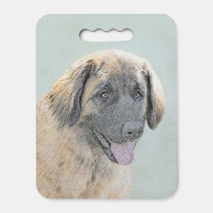 Leonberger Painting - Cute Original Dog Art Seat Cushion