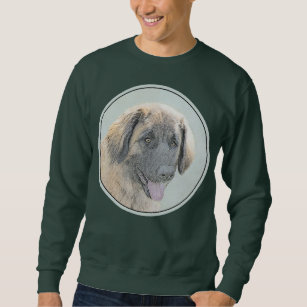 Leonberger Painting - Cute Original Dog Art Sweatshirt