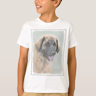 Leonberger Painting - Cute Original Dog Art T-Shirt