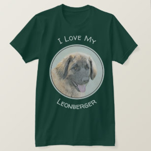Leonberger Painting - Cute Original Dog Art T-Shirt