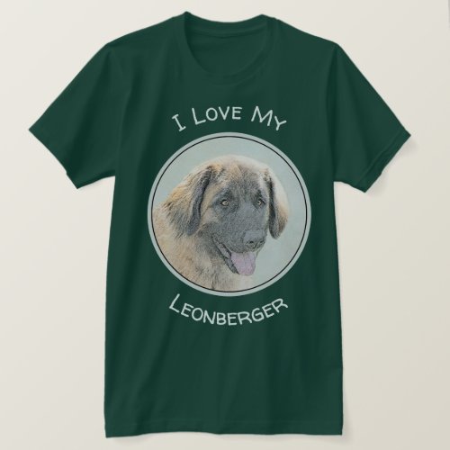 Leonberger Painting _ Cute Original Dog Art T_Shirt