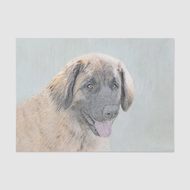 Leonberger Painting - Cute Original Dog Art Tissue Paper (Front)