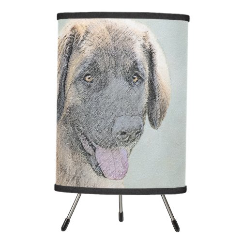 Leonberger Painting _ Cute Original Dog Art Tripod Lamp