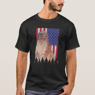 Leonberger Patriotic Dog USA Pride American Flag T-Shirt