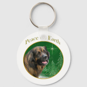 Leonberger Peace Keychain
