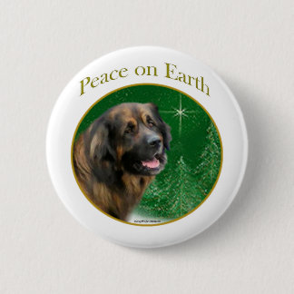 Leonberger Peace Pinback Button