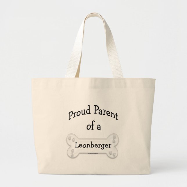 Leonberger Proud Parent Large Tote Bag (Front)