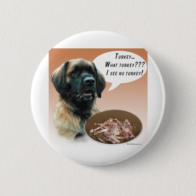 Leonberger Turkey Pinback Button (Front)