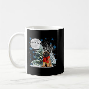 Leonberger Under Moonlight Snow Christmas Pajama 1 Coffee Mug