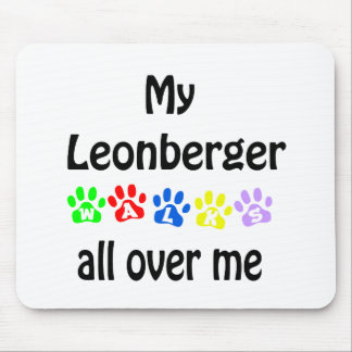Leonberger Walks Design Mouse Pad