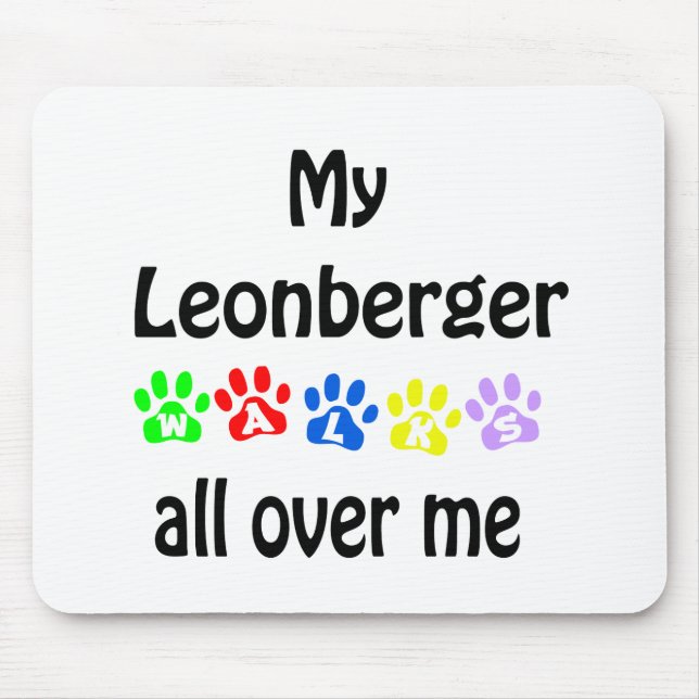 Leonberger Walks Design Mouse Pad (Front)