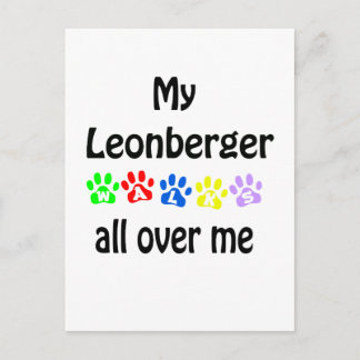 Leonberger Walks Design Postcard