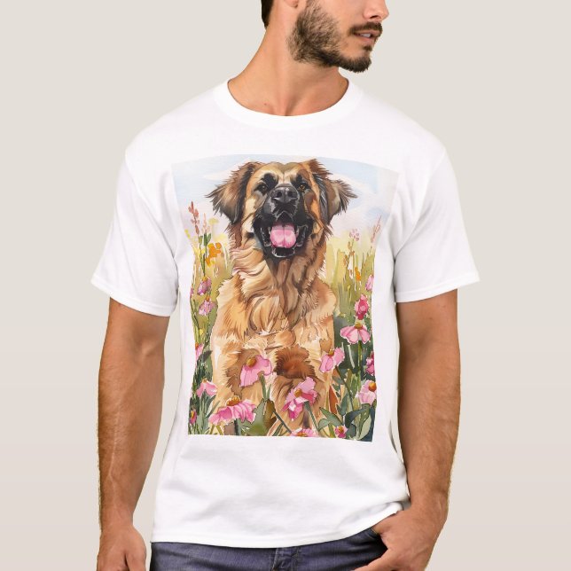 Leonberger Watercolor Men's T-Shirt (Front)
