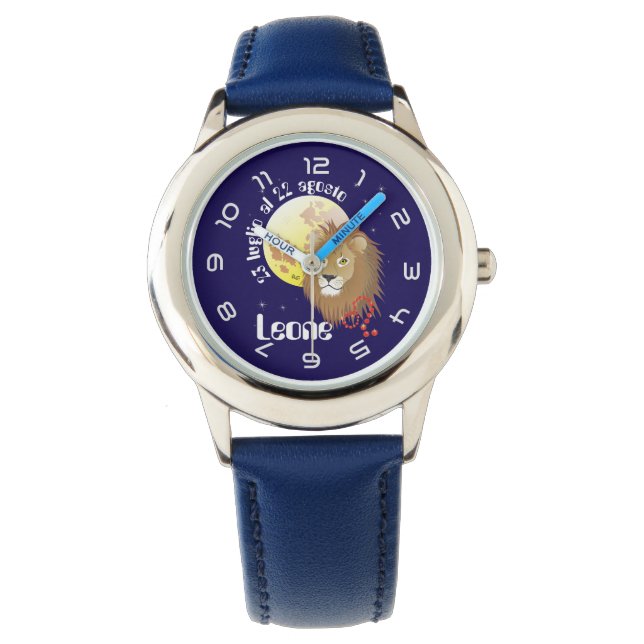 Leone 23 luglio al 22 agosto Orologio Watch (Front)