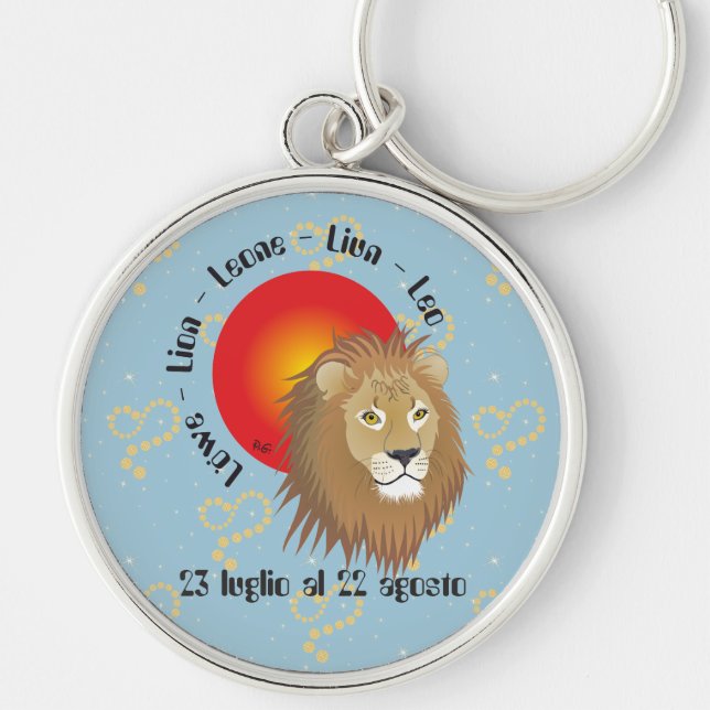 Leone 23 luglio al 22 agosto Portachiavi Keychain (Front)