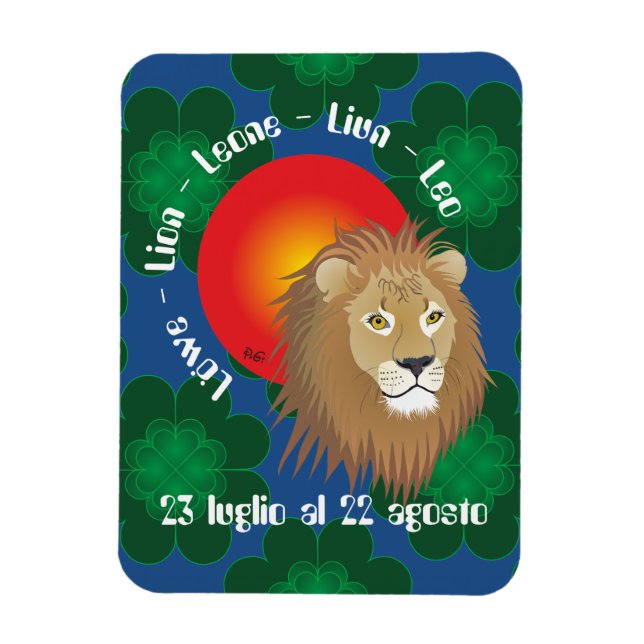 Leone 23 luglio al 22 agosto Premium Flexi Magnet (Vertical)