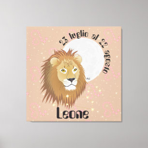 Leone 23 luglio al 22 agosto Stampa su tela Canvas Print