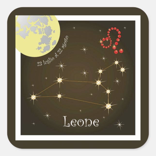 Leone 23 luglio al 22 agosto sticker (Front)