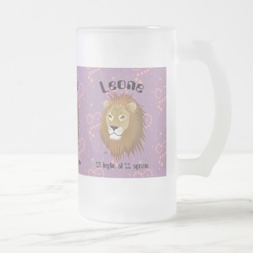 Leone 23 luglio al 22 agosto Tazze Frosted Glass Beer Mug