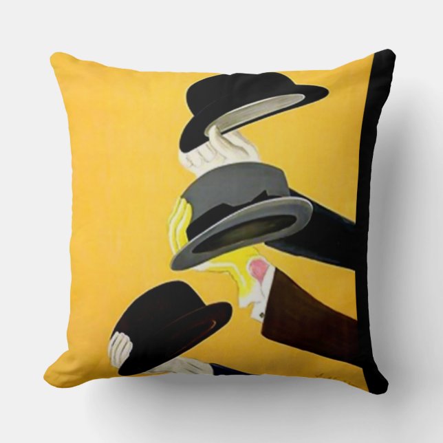 Leonetto Cappiello 1920's French Poster "Mossant" Throw Pillow (Front)