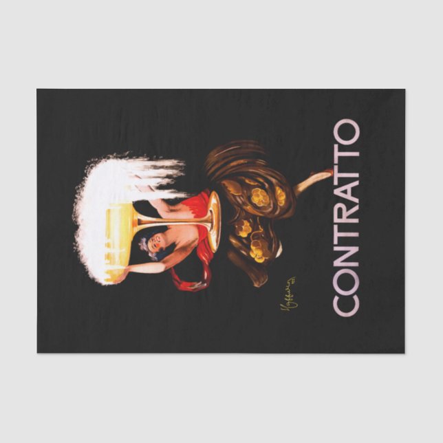 Leonetto Cappiello Advertising Poster Contrato Win Tissue Paper (Front)