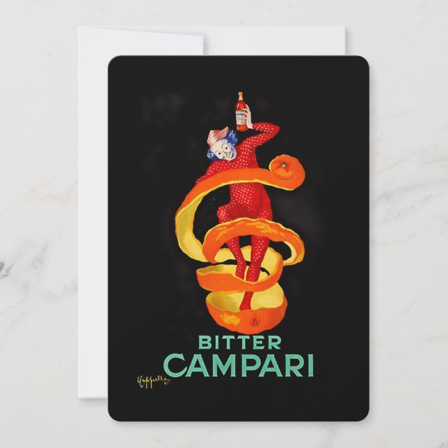 Leonetto Cappiello Bitter Orange Liqueur Poster Invitation (Front)