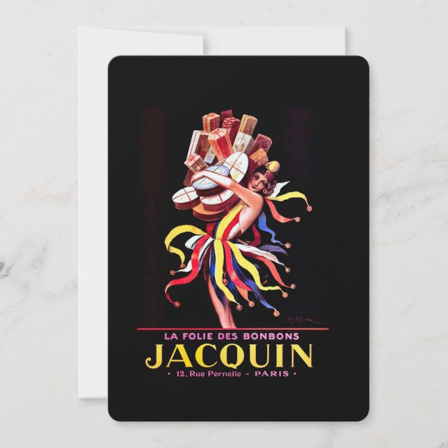Leonetto Cappiello Jacquin Bonbon Advertising Invitation (Front)