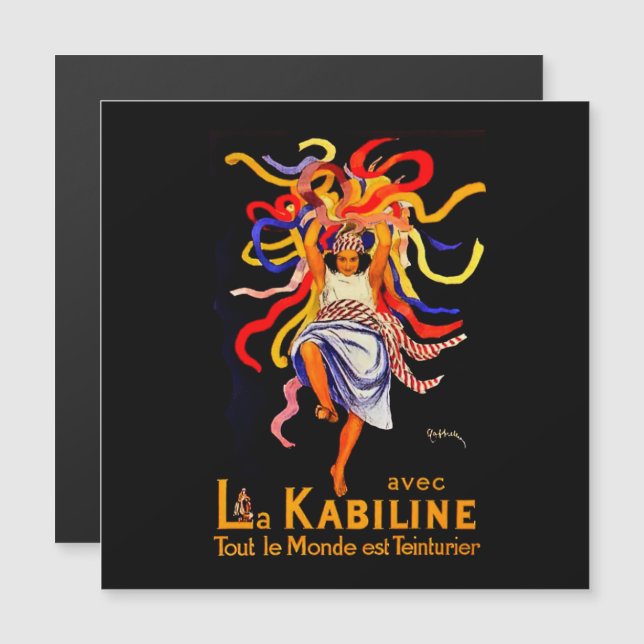 Leonetto Cappiello La Kabiline Advertising Poster Magnetic Invitation (Front/Back)