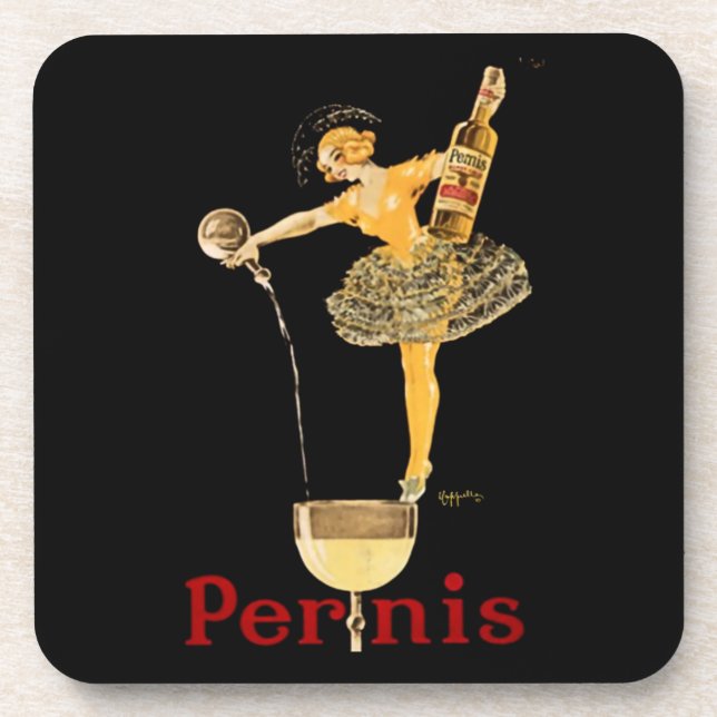 Leonetto Cappiello Pernis Wine Advertising Poster Beverage Coaster (Front)