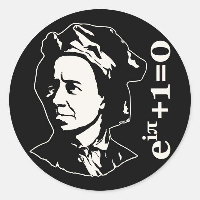 Leonhard Euler Classic Round Sticker (Front)