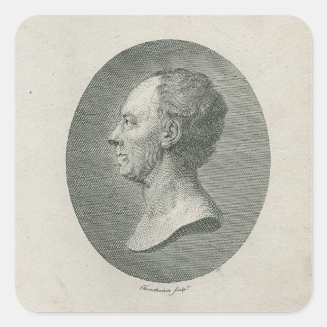 Leonhard Euler Square Sticker (Front)