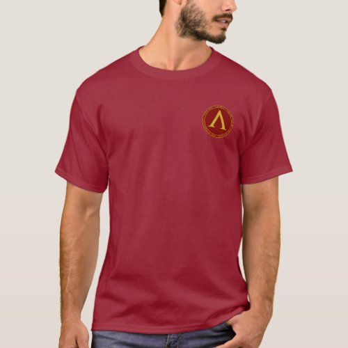 Leonidas I Maroon  Gold Seal Shirt