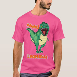 Leonidas Name Personalized Custom Dinosaur Rawr T- T-Shirt