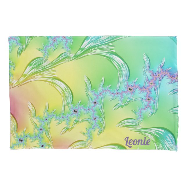 LEONIE~ Original Fractal Design ~ Pastel Icicles ~ Pillow Case (Front)