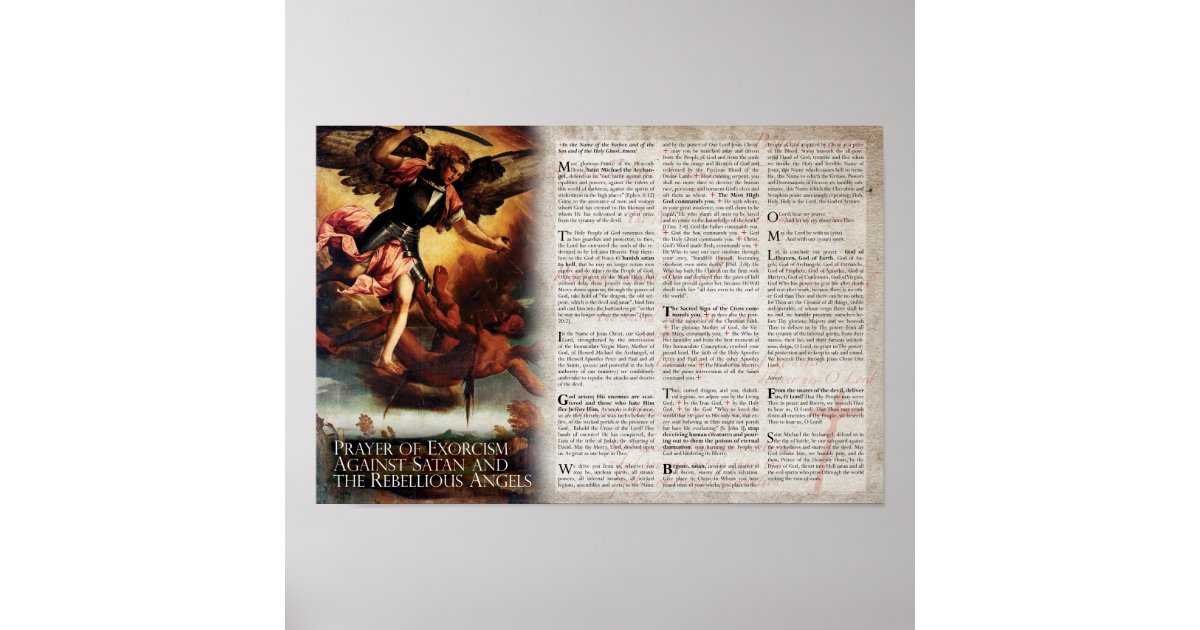 Leonine Prayer of Exorcism Poster | Zazzle