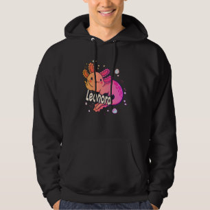 LEONORA - Beautiful girl name with adorable AXOLOT Hoodie