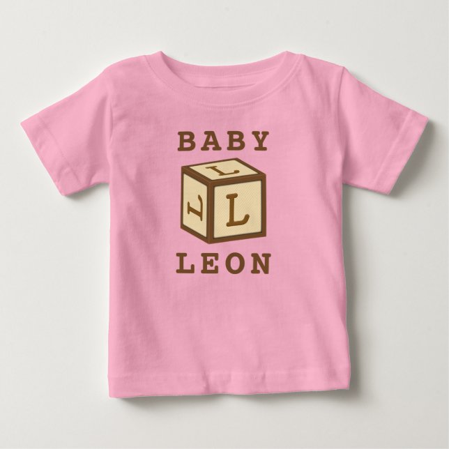 Leon's Name on American Apparel Baby T-Shirt (Front)