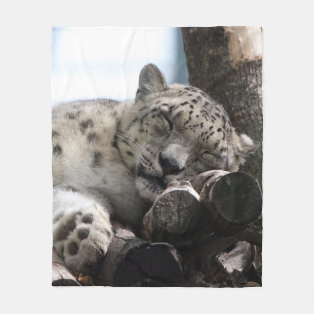 Leopard 002 fleece blanket (Front)