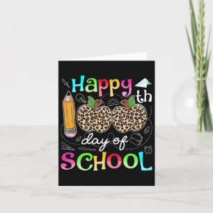 Leopard 100 Days Of School Teacher Student 100 Day Card