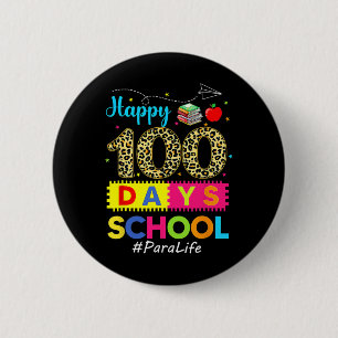 Leopard 100th Day Of School Para Life 100 Days Sma Button