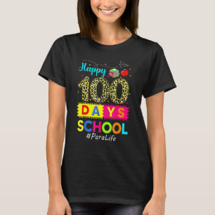 Leopard 100th Day Of School Para Life 100 Days Sma T-Shirt