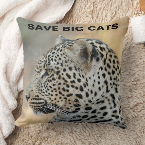 Leopard 1 throw pillow