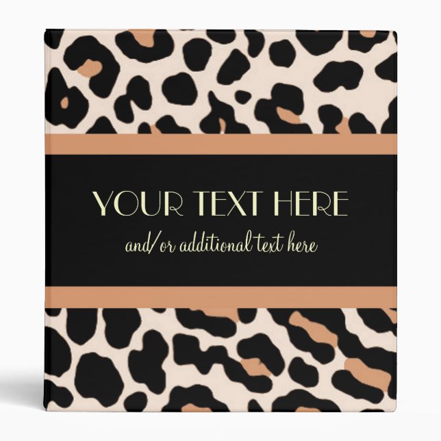 Leopard 3 Ring Binder (Front)