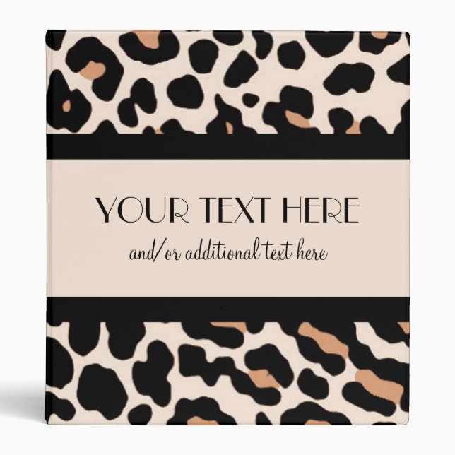 Leopard 3 Ring Binder (Front)