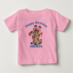 Leopard (5q) Patriotic Kid T-Shirt