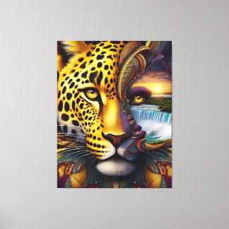 Leopard Abstract Art Canvas Print