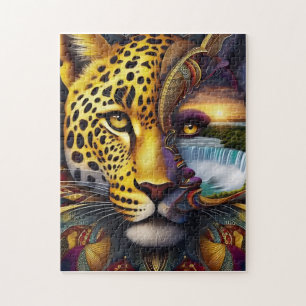 Leopard Abstract Art Jigsaw Puzzle
