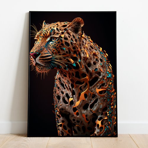 Leopard Abstract Wall Art Poster