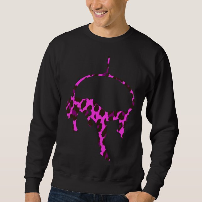 Leopard Aerial Hanging Aerialist Aerial Silk Aeria Sweatshirt (Front)